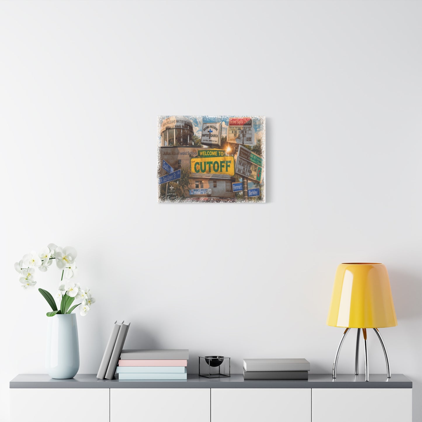 Welcome to the Cut Off Canvas Print — Vintage Algierian Wall Art