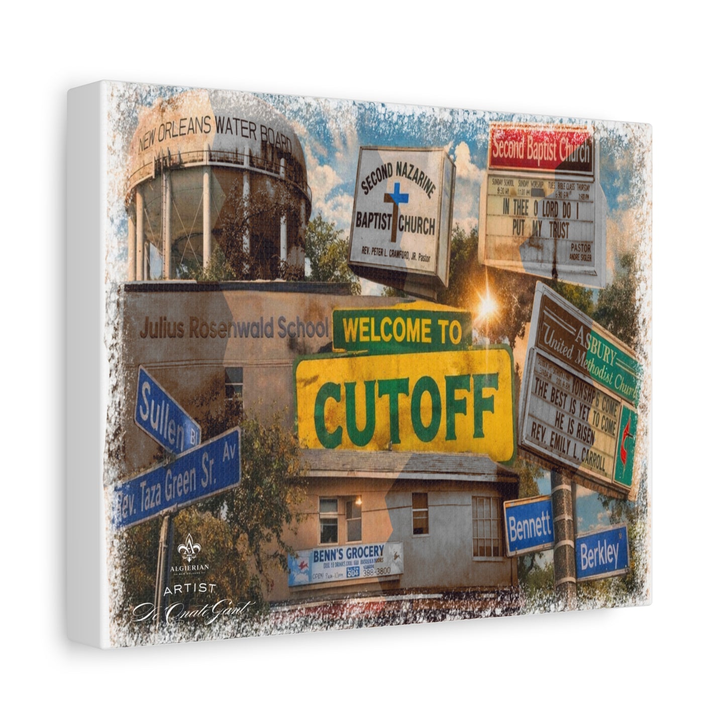 Welcome to the Cut Off Canvas Print — Vintage Algierian Wall Art