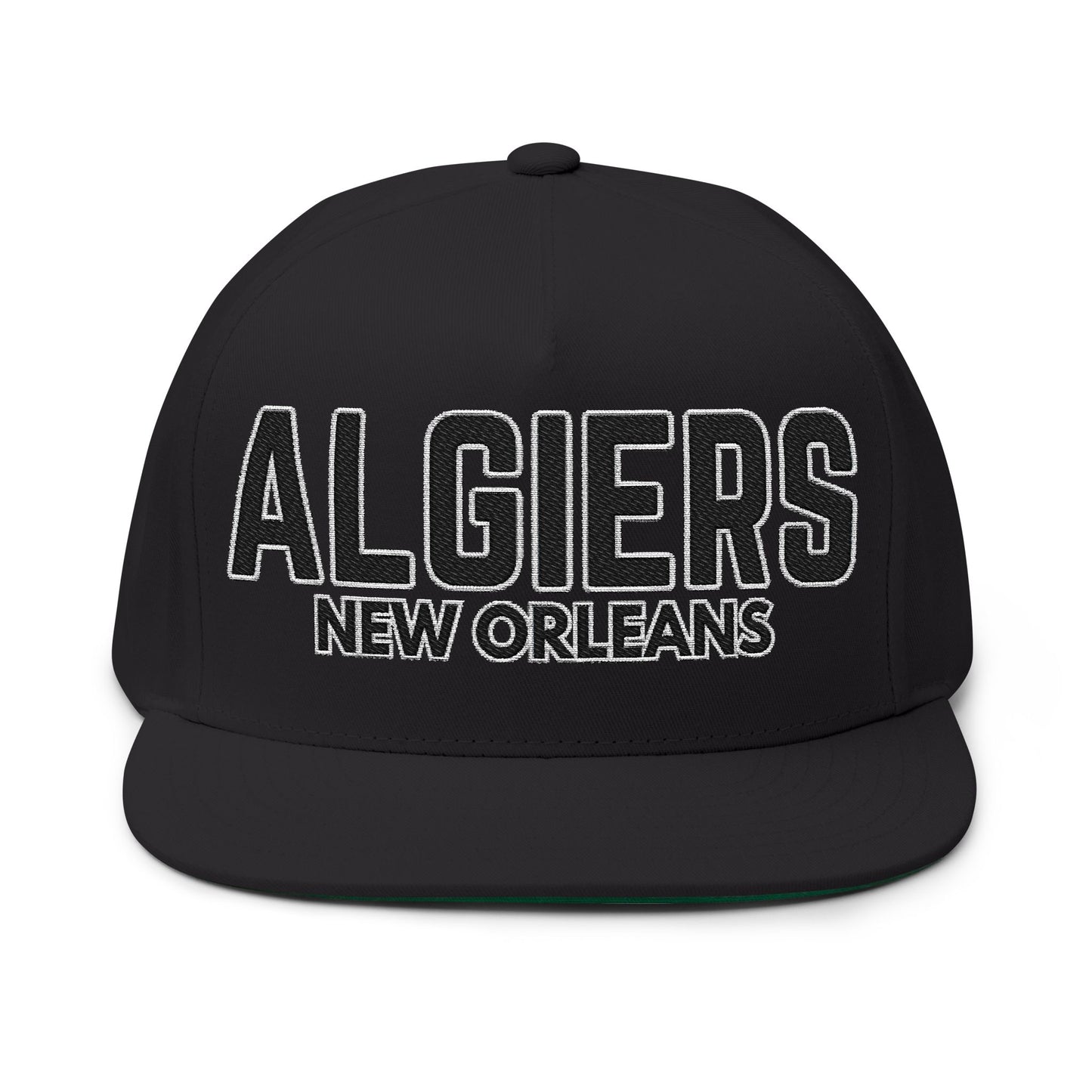 Algiers New Orleans Embroidered Flat Bill Cap