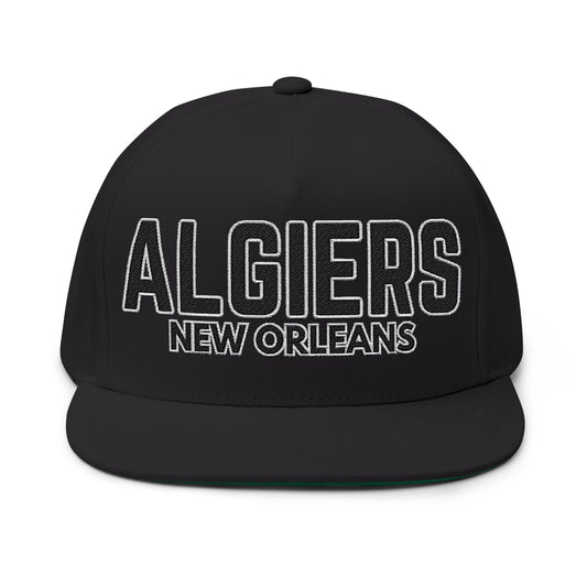 Algiers New Orleans Embroidered Flat Bill Cap