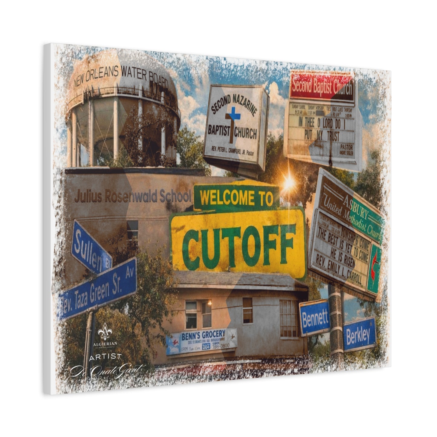 Welcome to the Cut Off Canvas Print — Vintage Algierian Wall Art
