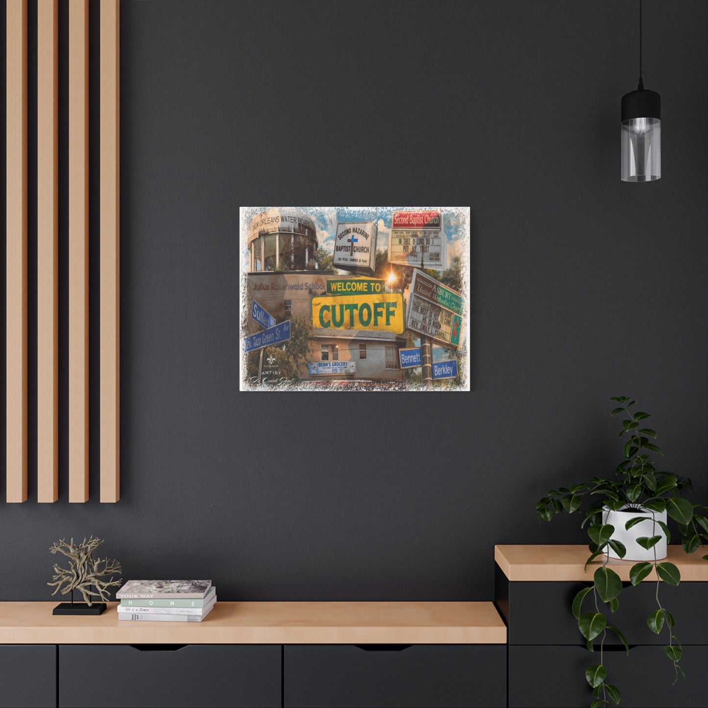 Welcome to the Cut Off Canvas Print — Vintage Algierian Wall Art