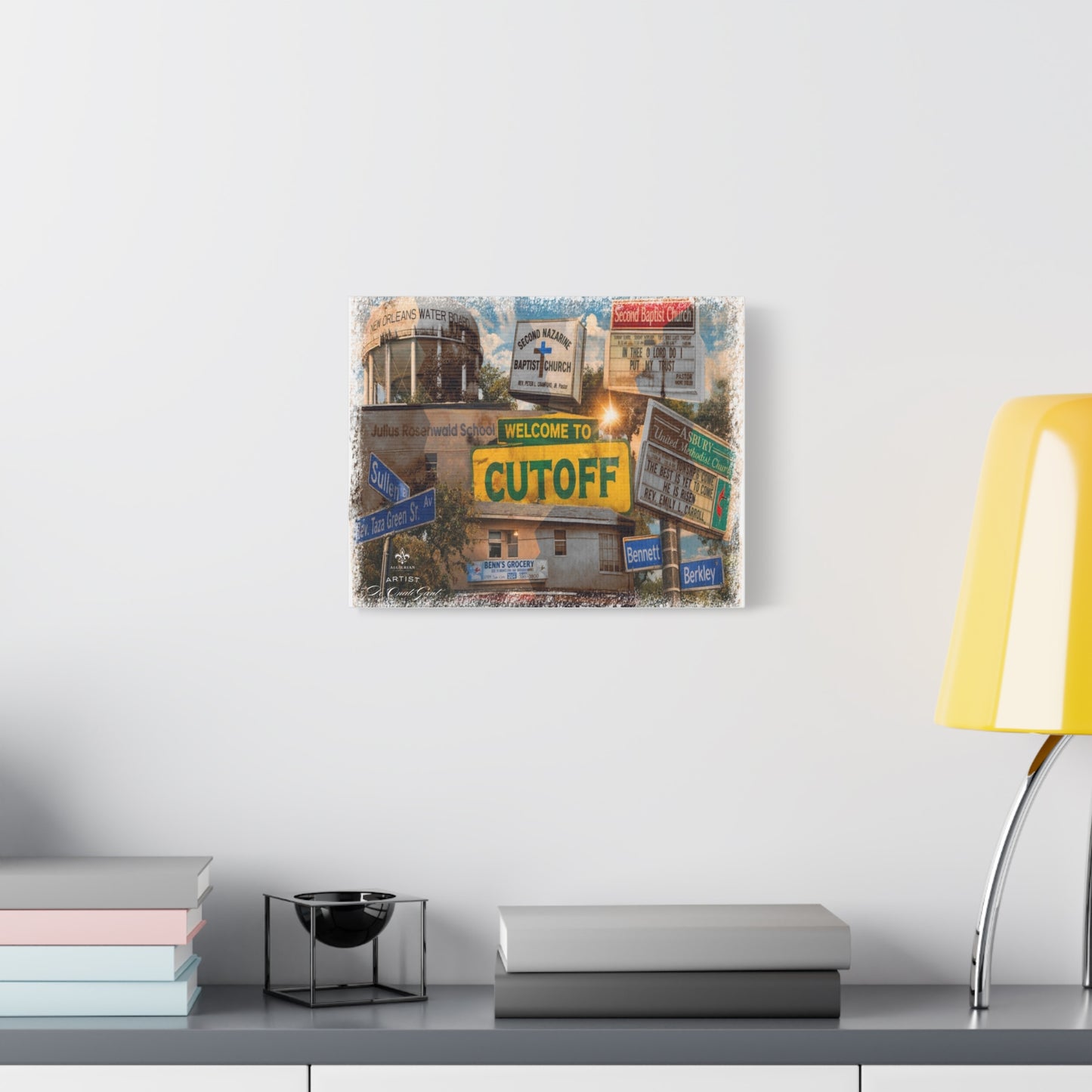 Welcome to the Cut Off Canvas Print — Vintage Algierian Wall Art