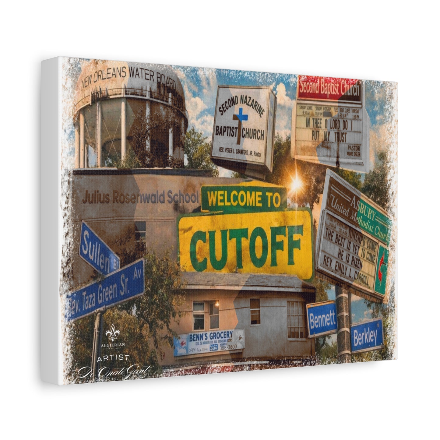 Welcome to the Cut Off Canvas Print — Vintage Algierian Wall Art