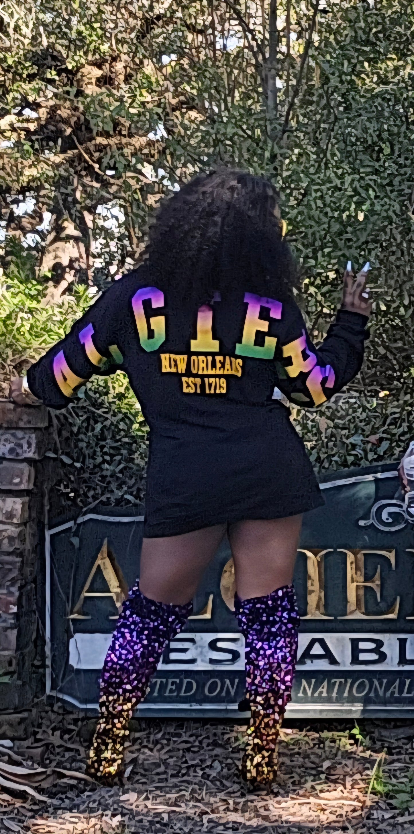 Algiers Representa' Long Sleeve Tee (Limited Edition Mardi Gras)