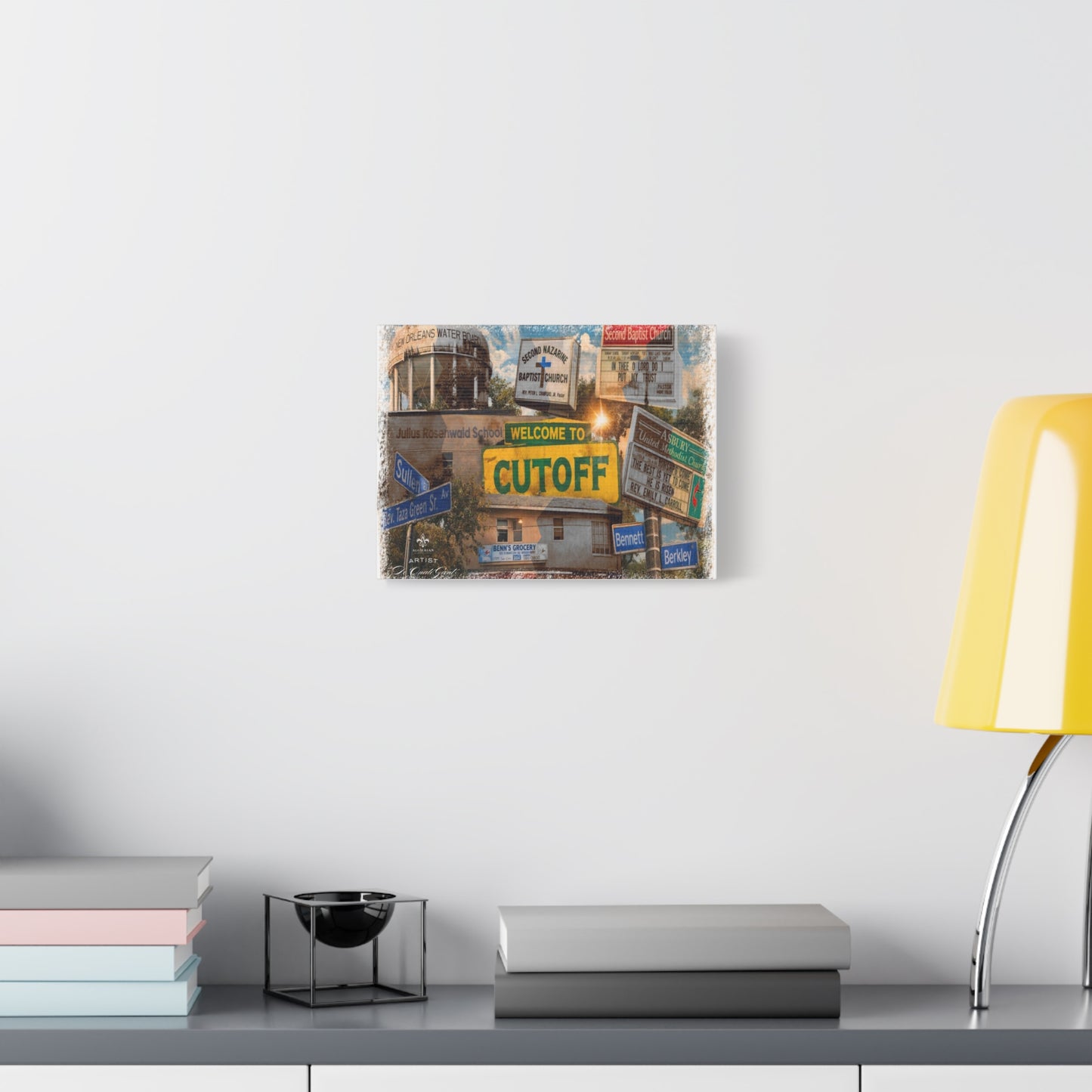 Welcome to the Cut Off Canvas Print — Vintage Algierian Wall Art