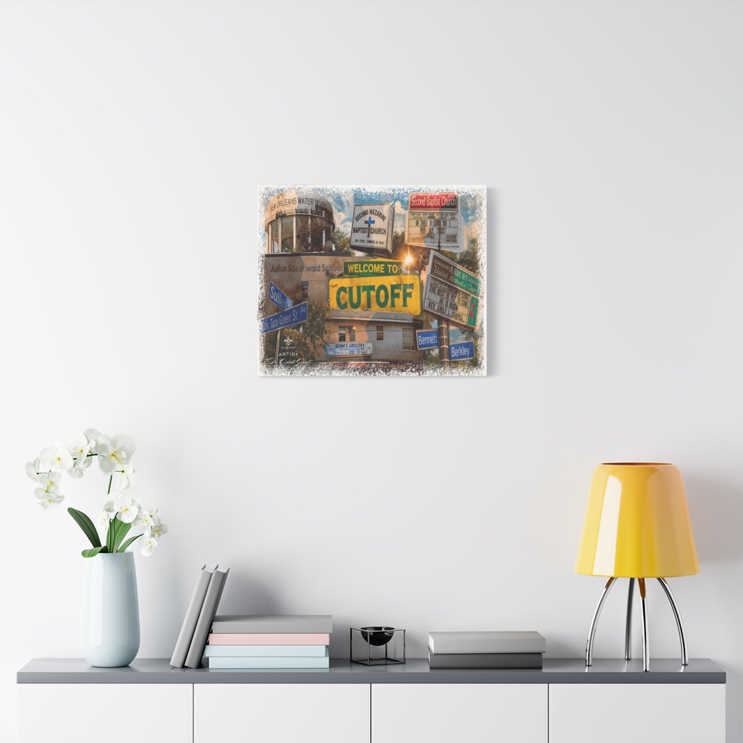 Welcome to the Cut Off Canvas Print — Vintage Algierian Wall Art