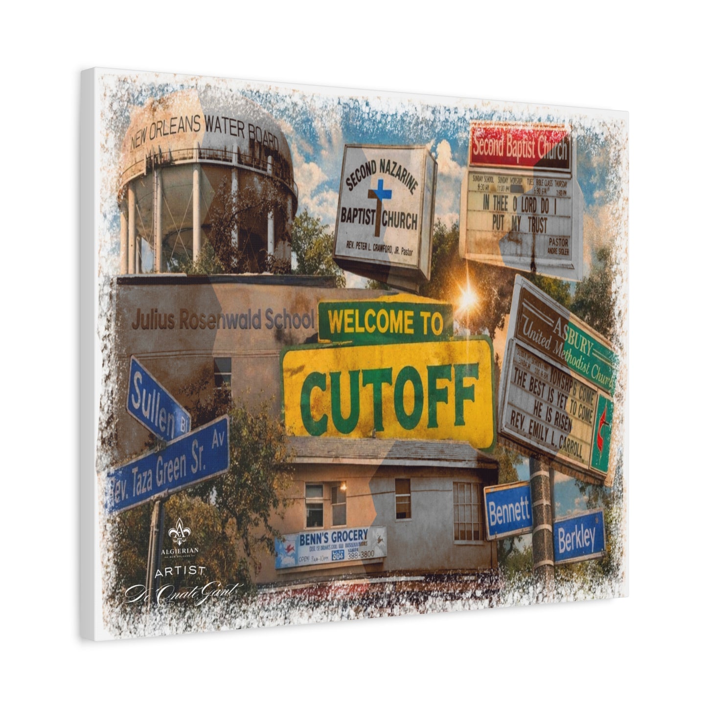 Welcome to the Cut Off Canvas Print — Vintage Algierian Wall Art