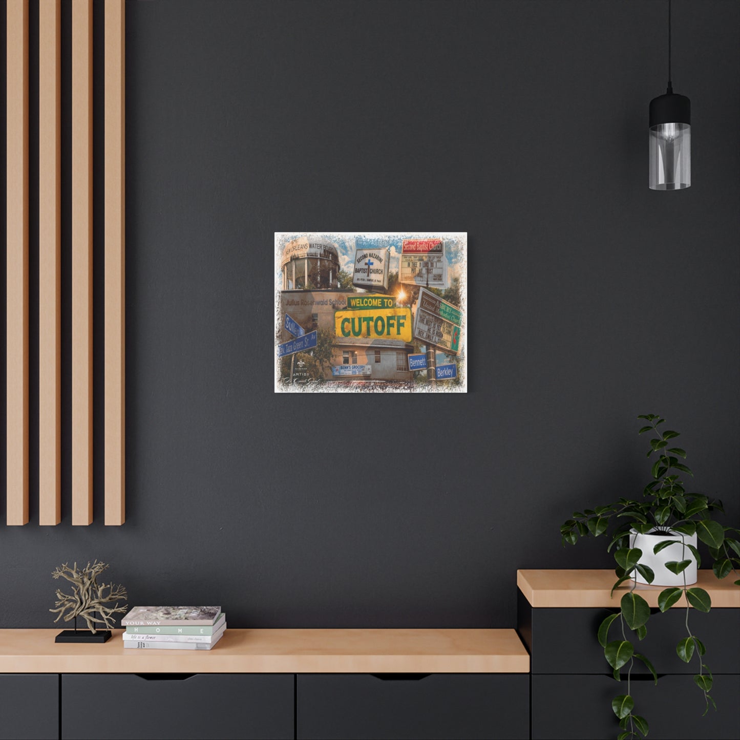 Welcome to the Cut Off Canvas Print — Vintage Algierian Wall Art