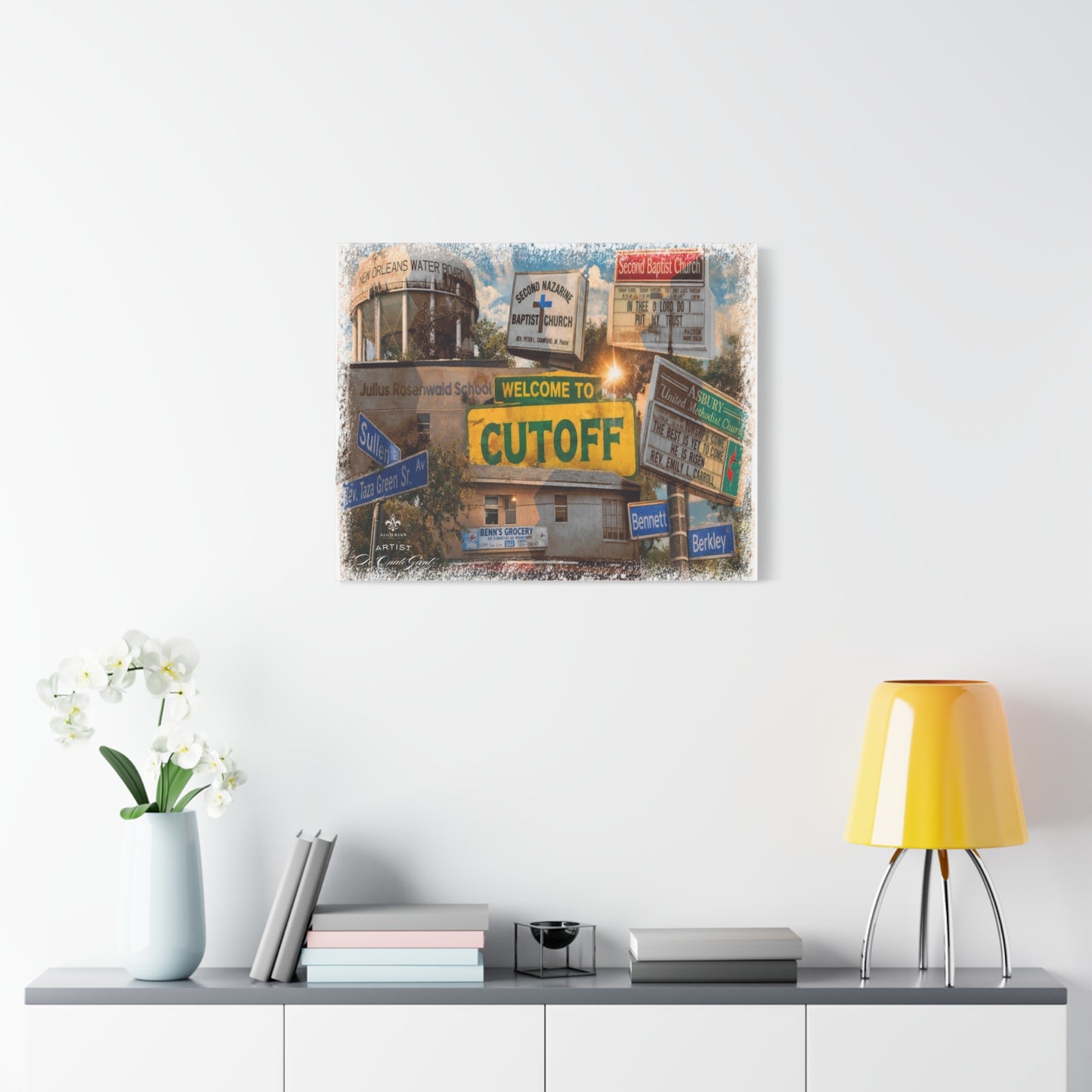 Welcome to the Cut Off Canvas Print — Vintage Algierian Wall Art