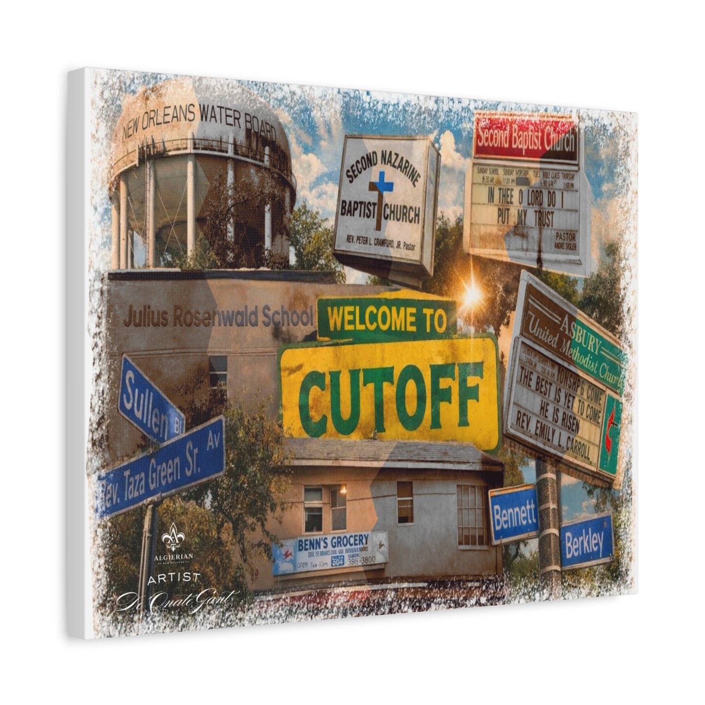 Welcome to the Cut Off Canvas Print — Vintage Algierian Wall Art