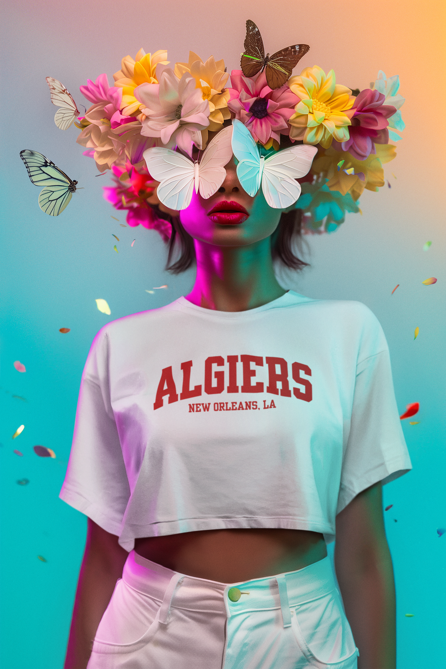 Love Where You're From Algierian Crop Tee