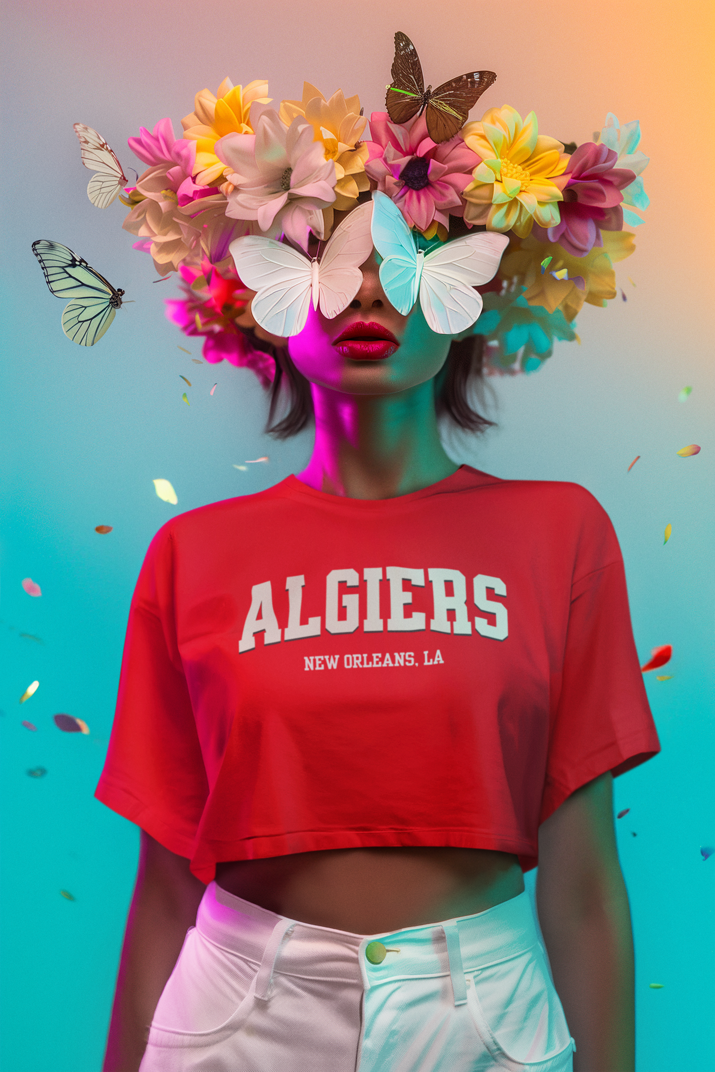 Love Where You're From Algierian Crop Tee