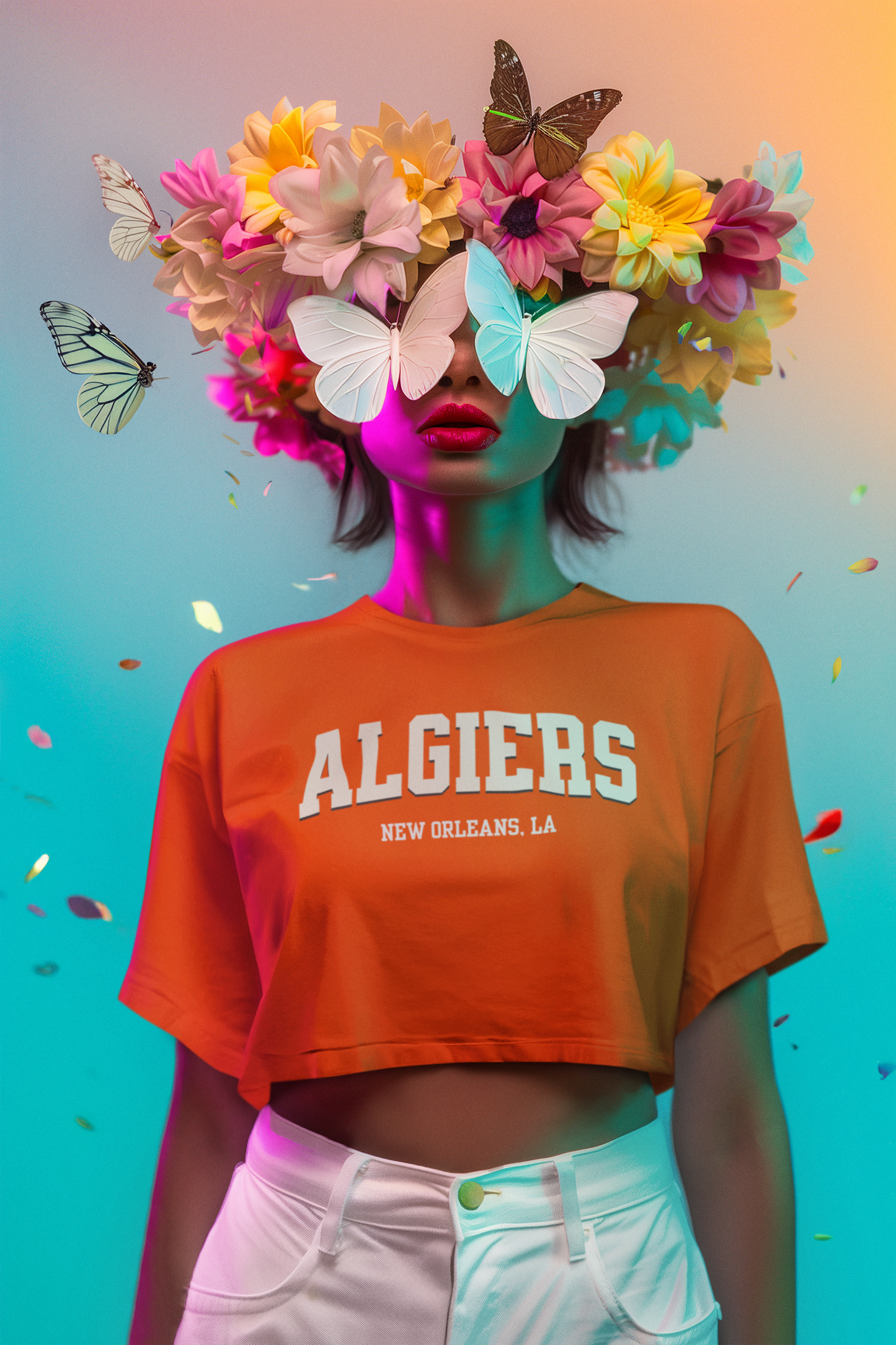 Love Where You're From Algierian Crop Tee