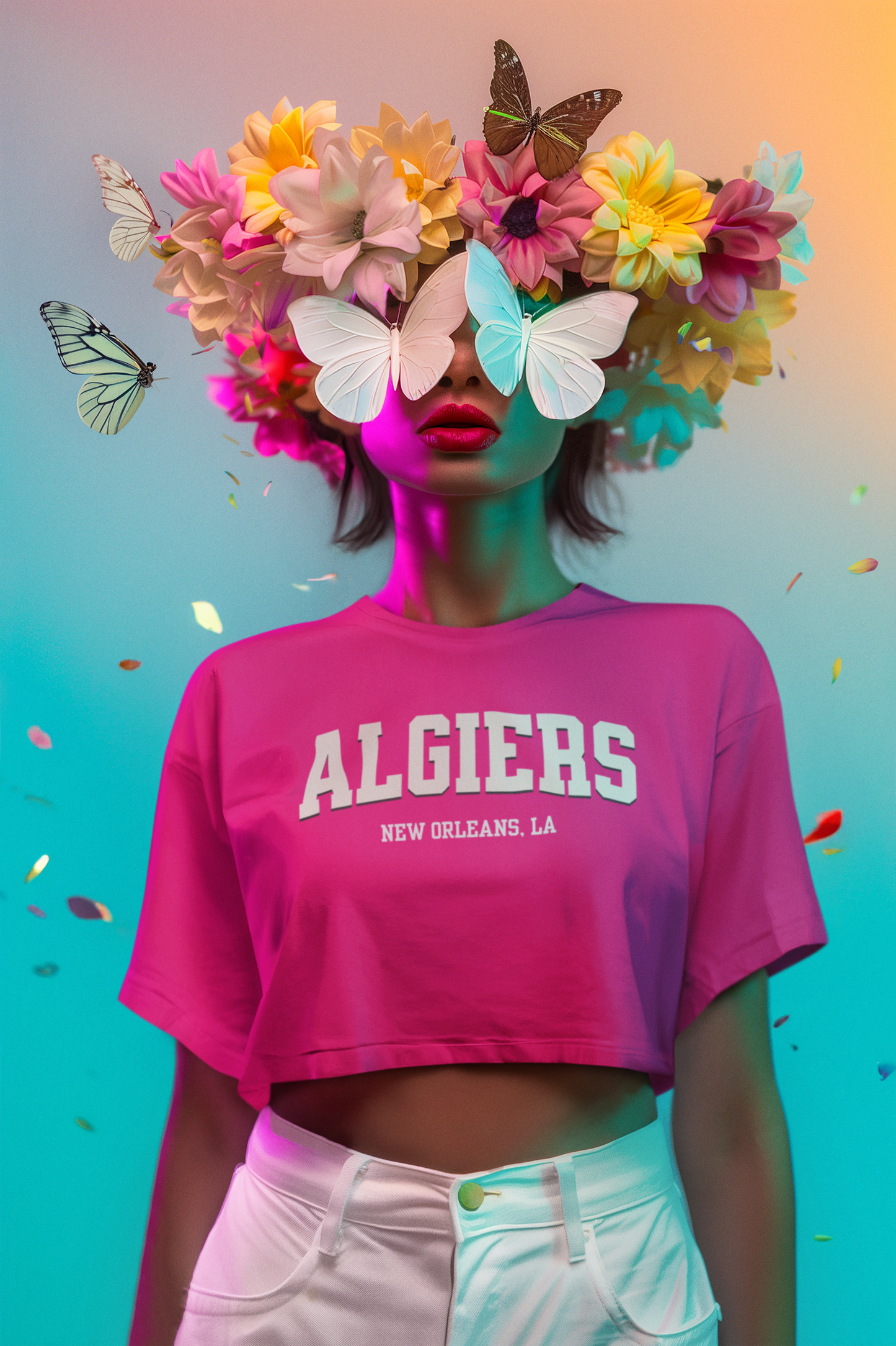 Love Where You're From Algierian Crop Tee